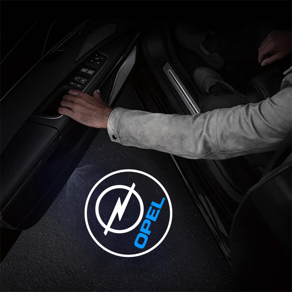 Car Door Emblem Lights HD Welcome Lamp Wireless Laser Projector Accessories For Opel OPC Astra Insignia Corsa Mokka Vectra G H J