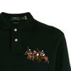 Polo Ralph Lauren Letter Knight Pattern Button Long Sleeve Polo Shirt Men tops Black 710814769-001