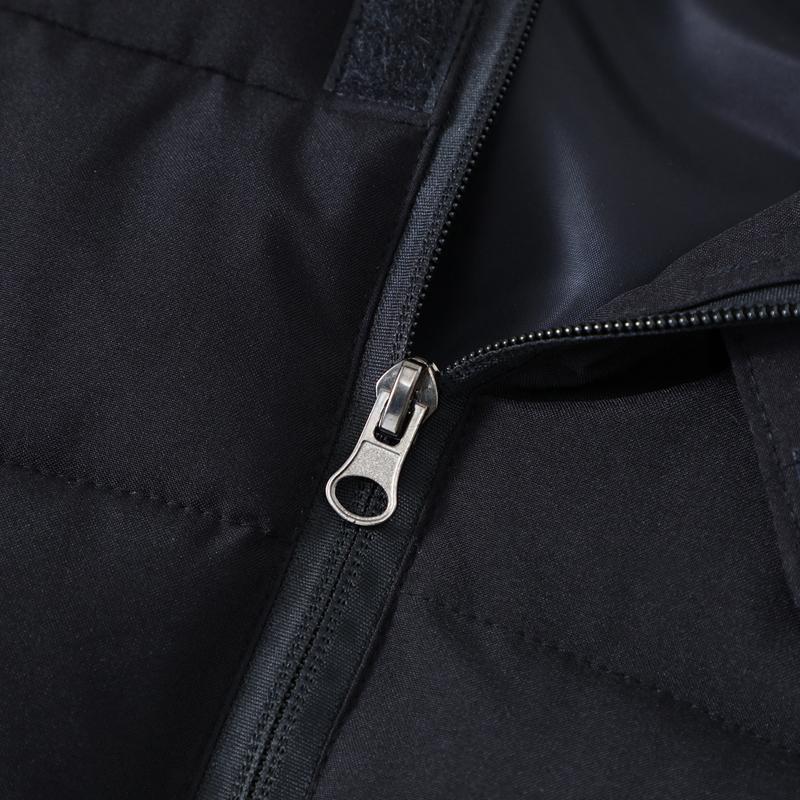 Зимние стоячие воротники, теплые капюшоны, однотонные жилеты, мужские майки, модные теплые куртки