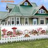 Winter Christmas Fence Banner, Gingerbread House & Candy Pattern, Polyester Outdoor Lawn Wall Festival Decoration
