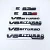 3D Glossy Black Letters E43 E53 E63 E63S V8 Biturbo 4matic ABS Emblem for Mercedes Benz AMG Car Fender Trunk W212 W213 Sticker