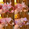 2 PCS Cute Sparkling Night Light Rabbit Elastic Hair Bands for Girls Children's Hair Accessories Hair Ties Baby Headwear