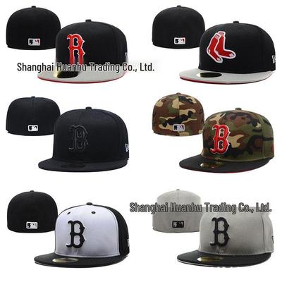 Бейсболка с вышивкой Boston Red Sox MLB с плоским козырьком