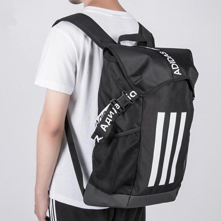 adidas 4Athlts Спортивный рюкзак из полиэстера с полосатым принтом, унисекс, черный FJ4441