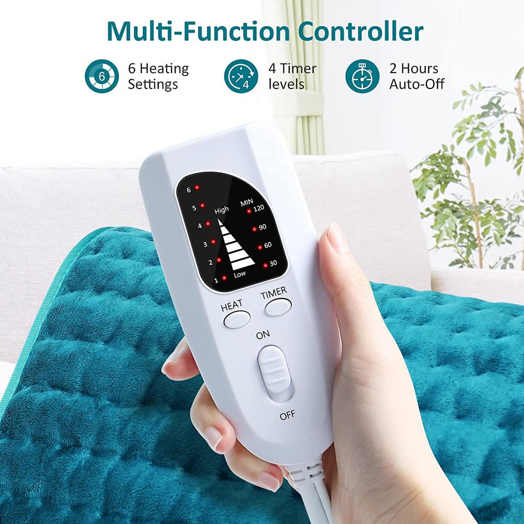 Nice Electric HeatingPad Shoulder Neck Back Leg Pain Relief Physiotherapy Winter Heater Timed Temperature Control Heating Blanket Mat