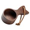 Short Handle Coffee Bean Scoop Walnut Wood Compacts Design For Precise Coffee Grounds Measuring Kitchen Tool Utensils