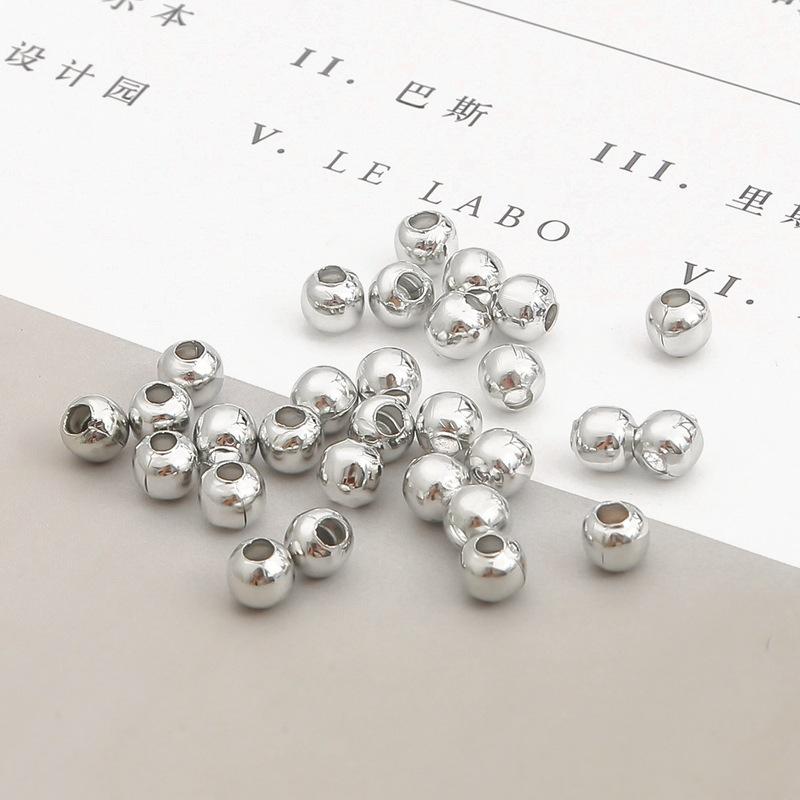 Гладкая покрытая фурнитура для ювелирных изделий своими руками, горячая распродажа, 100-500 шт., популярные бусины-разделители 2,4-6 мм, высококачественные бусины, шарики из металла для изготовления ювелирных изделий