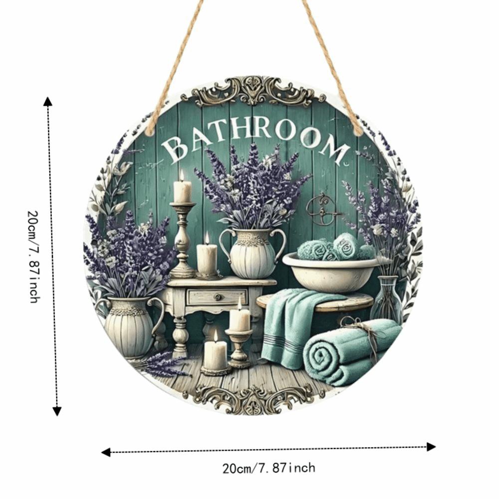 2D Flat Door Wall Decor Lavender Flower Decorative Board Hanging Decoration  Wall Hanging