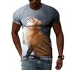 Fashion Personality Fox Graphic T Shirts Summer Men Casual Animal Pattern Printing T-shirt Hip Hop Harajuku Style T-shirt Top