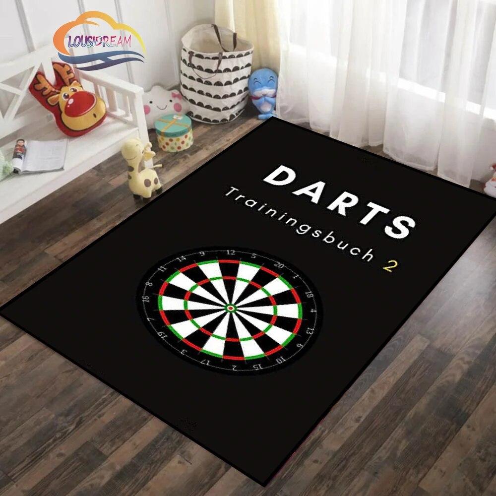 Ice and Fire Darts Pattern Carpet Fashion Soft Mat Gifts for Sports Lovers Household Floor Outdoor Play
