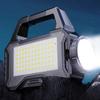 Solar Camping LanternType C Rechargeable Long Range Outdoor Camping Searchlight Waterproof Powerful Handheld Spotlight Torch COB