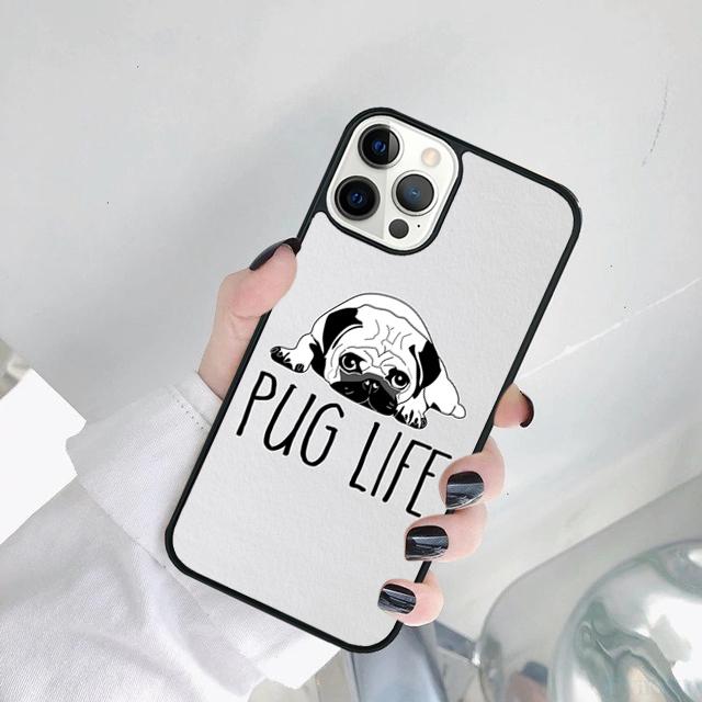 МИНУЛАЯ ЩЕНЯЧЬЯ СОБАКА МОПС Чехол для телефона Для iPhone 17 Air 16 15 14 SE 2020 11 12 13 Pro MAX Plus
