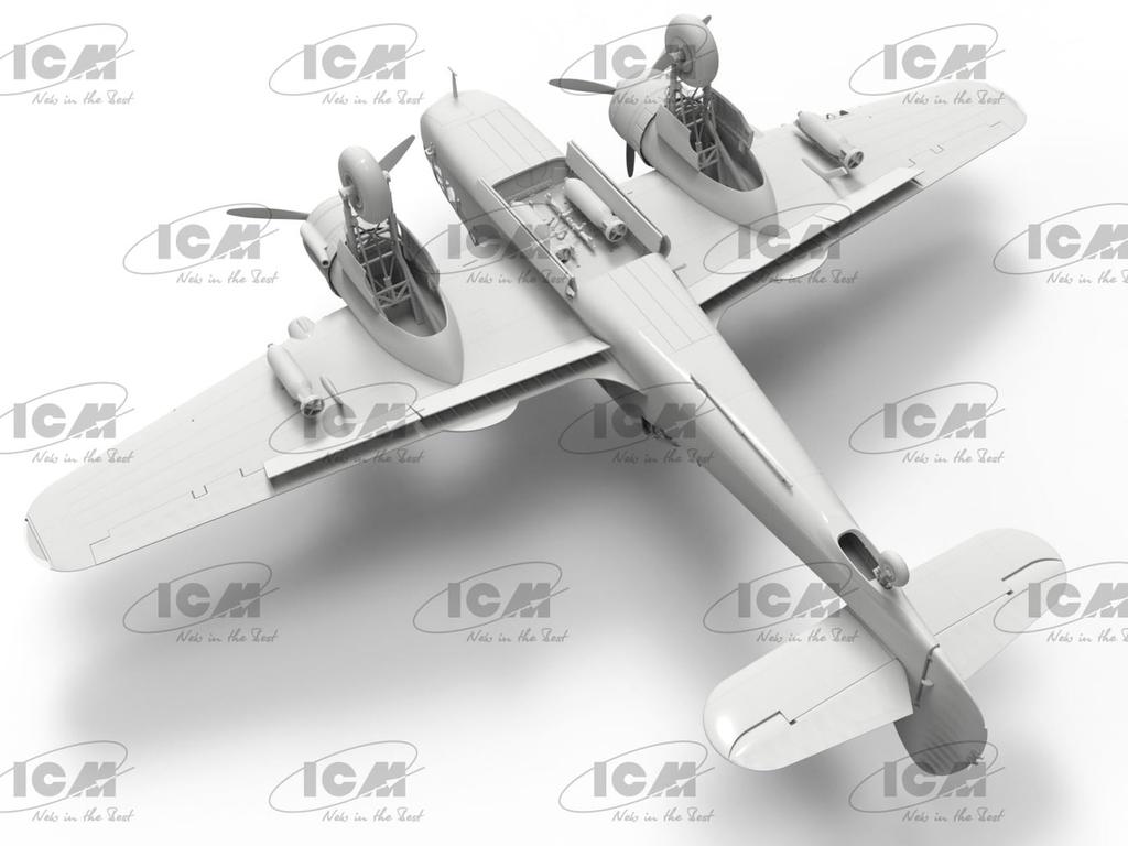 ICM 1/48 British Bristol Beaufort Mk.I Bomb Equipped Plastic Model Kit 48314 (Airplane)