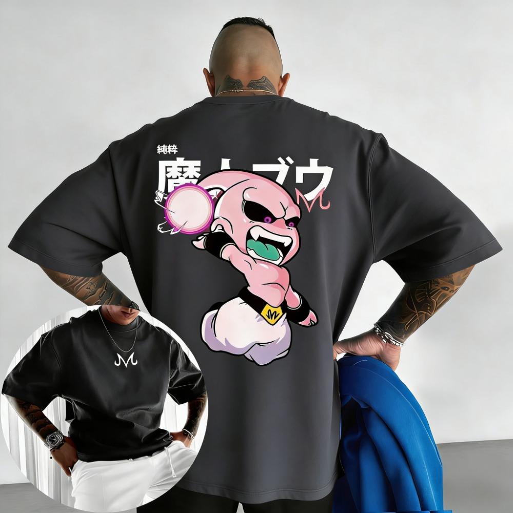 2026 New Dragon Ball Anime T-shirt Summer New Majin Buu Printed Men's and Women's Street Hip Hop Casual Short Sleeve Top