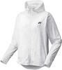 [YONEX] Женская вязаная разминочная парка – Белая, Размер S, Модель 57063
