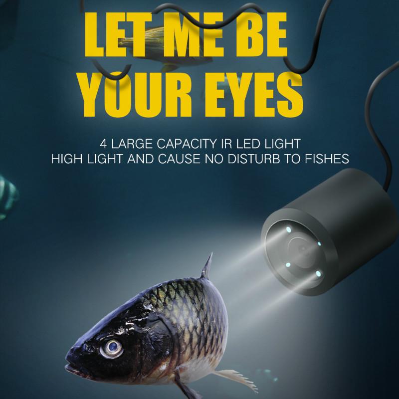 Водонепроницаемая камера для рыбалки с функцией ночного виденья с углом обзора в 120 градусов