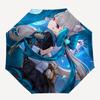 Anime Character, Fantasy Art Automatic Opening and Closing, 8 rib Structure Portable Umbrella, Suitable for Men and Women in All Seasons  Pe