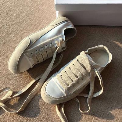 Версия из овчины Испанские нишевые туфли из шелкового атласа и кожи, универсальные маленькие белые туфли, женские плоские повседневные спортивные туфли