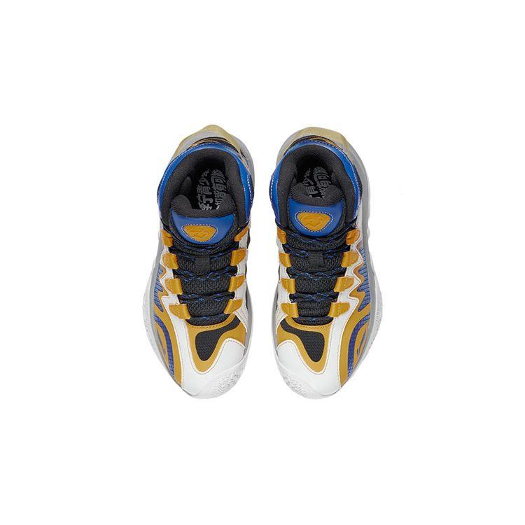 Li Ning Youth Team 2.0 Anti-Slip Shock Absorbing Durable Support Mid-Top Basketball Shoes Kids Basketball Shoes Citrus-Yellow YKBS004-5