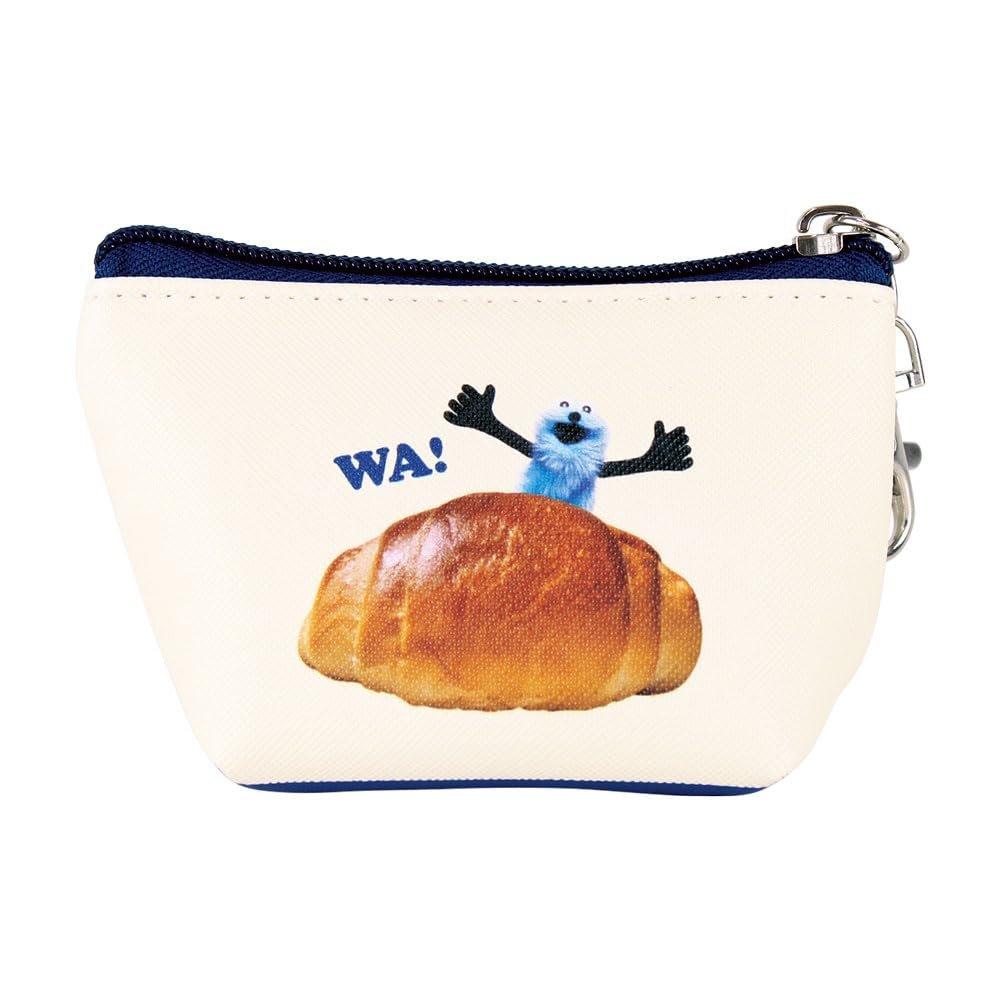 T'S Factory Puppet Sunsun Triangle Mini Pouch Bread Design, Cute Character Coin Purse Makeup Pouch, Small Accessory Organizer Bag