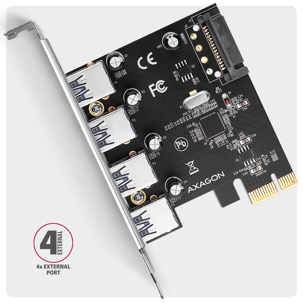 PCEU-430RS контроллер PCIe, 4x порт USB UASP