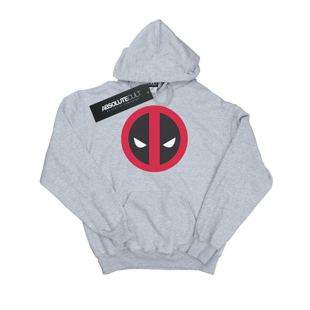 Marvel Женская толстовка с капюшоном Deadpool, большой чистый логотип