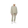 Fear of God Essentials Флокированный логотип, с длинным рукавом, флисовая толстовка-пуловер, мужская толстовка, меланжево-зеленая, FOG-SS22-254