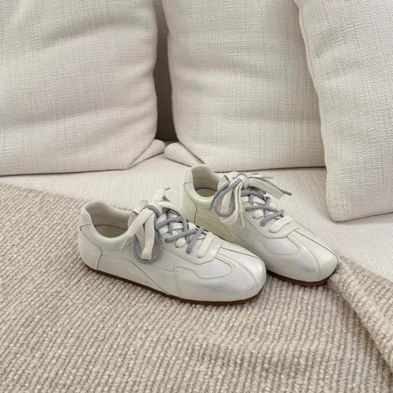 Fashion Women's Flats Shoes New Autumn Leather Shoes Ladies Moral Training Shoes Casual Flat Shoes Women Soft Sole zapatos de mujer