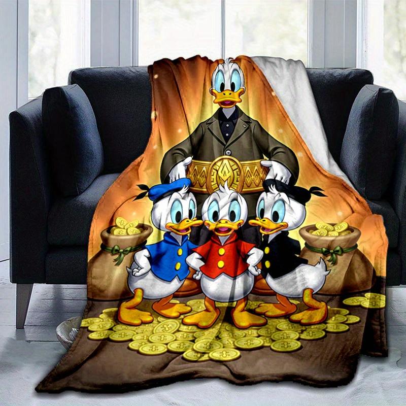 1pc, Donald Duck Family Warmth Blanket, Seasonal Comfort for Your Home Decor, Blanket, Versatile & Cozy for Bedroom, Living Room, Travel, Camping, Car