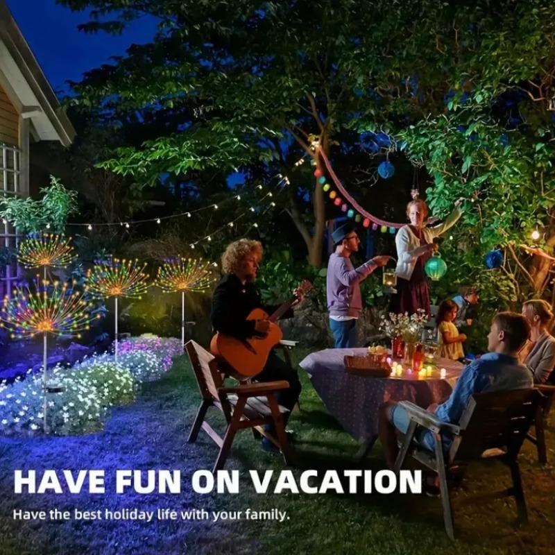 Садовые светодиодные светильники на солнечных батареях - 8 режимов освещения, красочные декоративные светильники, меняющие цвет, энергосбережение, садовое освещение, стильный дизайн, прочная конструкция