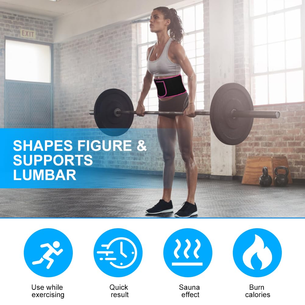 Тренажер для похудения для мужчин и женщин, регулируемый пояс для пота, эффект сауны, сжигание жира, пояс для упражнений на спину