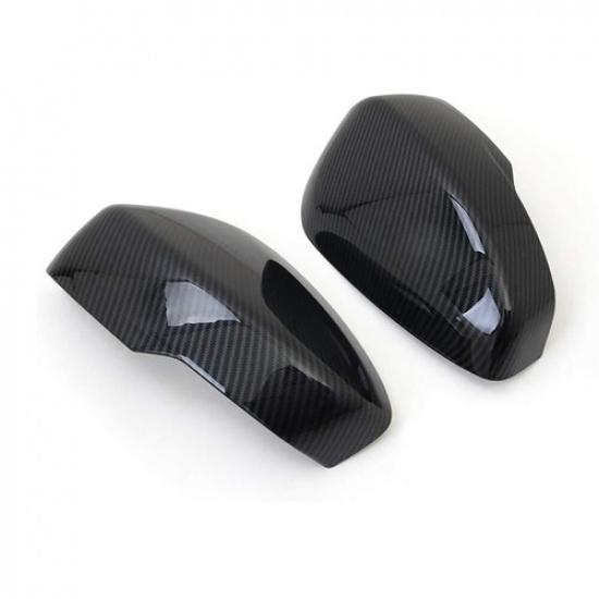 1Pair Carbon Fiber Look Rearview Mirror Cover For Mitsubishi Eclipse Cross 18-23