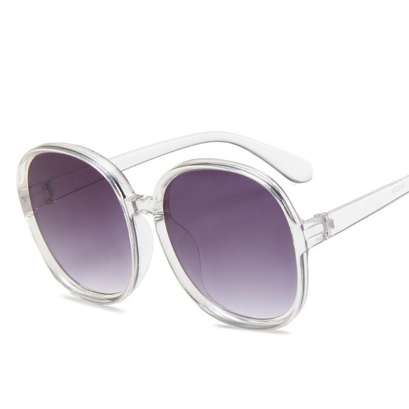 Классические солнцезащитные очки для женщин с большой оправой, брендовые дизайнерские модные пластиковые винтажные круглые градиентные солнцезащитные очки Uv400