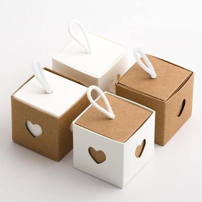20 шт. крафт-бумажные коробки для конфет, свадебные коробки, мини-кубические конфеты, шоколадная подарочная упаковка для свадебной вечеринки, Рождества, свадебного/детского душа
