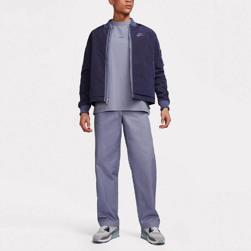 Nike Мужские прямые брюки Club Woven, синие, стандартный крой, DX3337-493