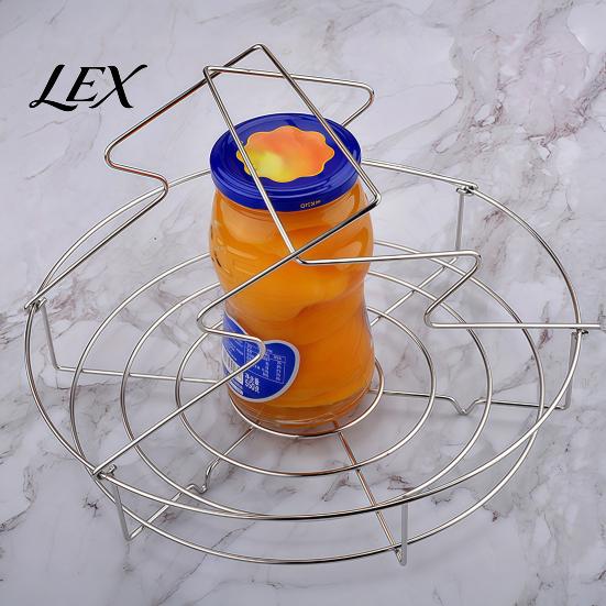 Dishwasher Safe Can Rack 3-in-1 Stainless Steel Canning with Foldable Handles, Anti-Scald Jar for Glass Jars Lifter, Rust?Proof Pot Rack, Easy-Grip