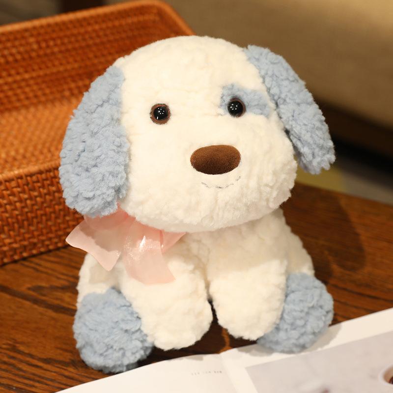 Мягкие игрушки плюшевые мультяшные кудрявый щенок кукла имитация сидячая собака красивая кавайная подарок на день рождения для детей