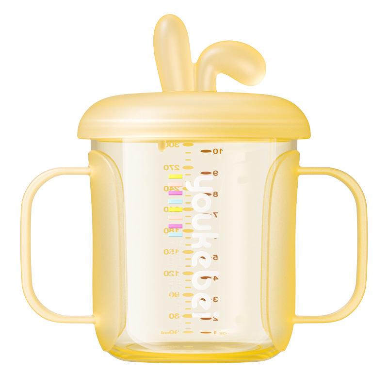 Детский поильник из PPSU с двумя ручками и соломинкой – Изолированный и термостойкий для молока, сока и воды.