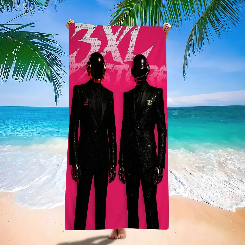 Полотенца Daft Punk Большие Микрофибровые Пляжные Полотенца Быстросохнущее Полотенце Песчаные Пляжные Полотенца Полотенце для Бассейна Для Путешествий Бассейн Йога