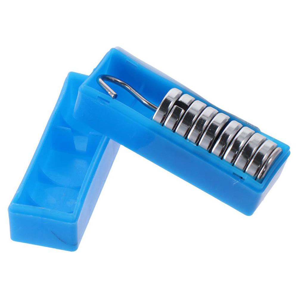 Total 100g Metal Slotted Weights 10g Each with Hanger and Case Lab Slotted Mass Set Laboratory