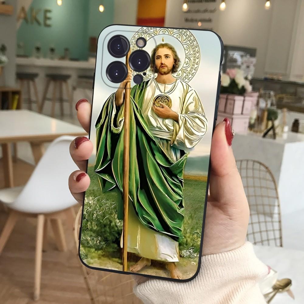 San Judas Phone Case For iPhone 15 14 11 12 13 Mini Pro XS Max Cover 6 7 8 Plus X XR SE 2020 Funda Shell