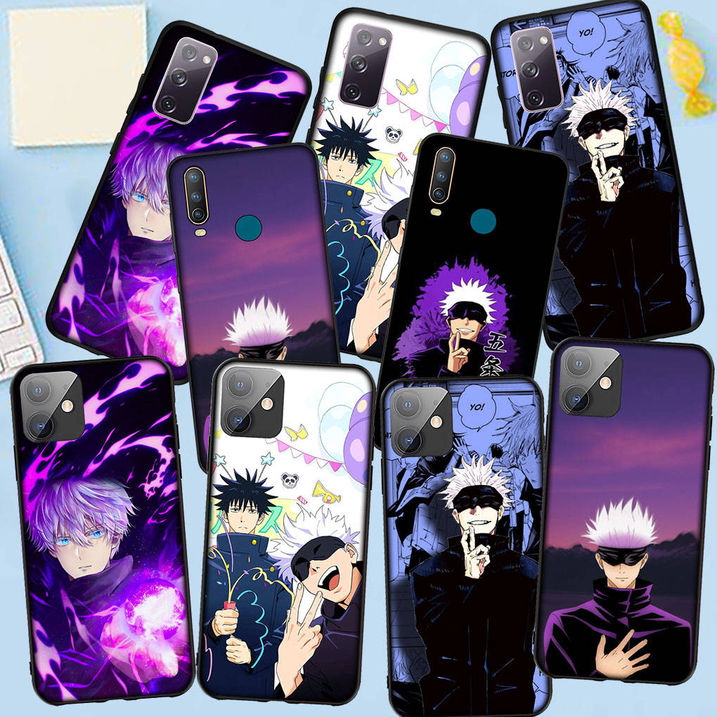 Чехол для телефона Samsung Galaxy S25 S24 S23 iPhone 16 15 Xiaomi Redmi Note 14 13 12 16E X 11 Pro OPPO Moto Huawei Anime Jujutsu Kaisen Gojo Satoru Cover
