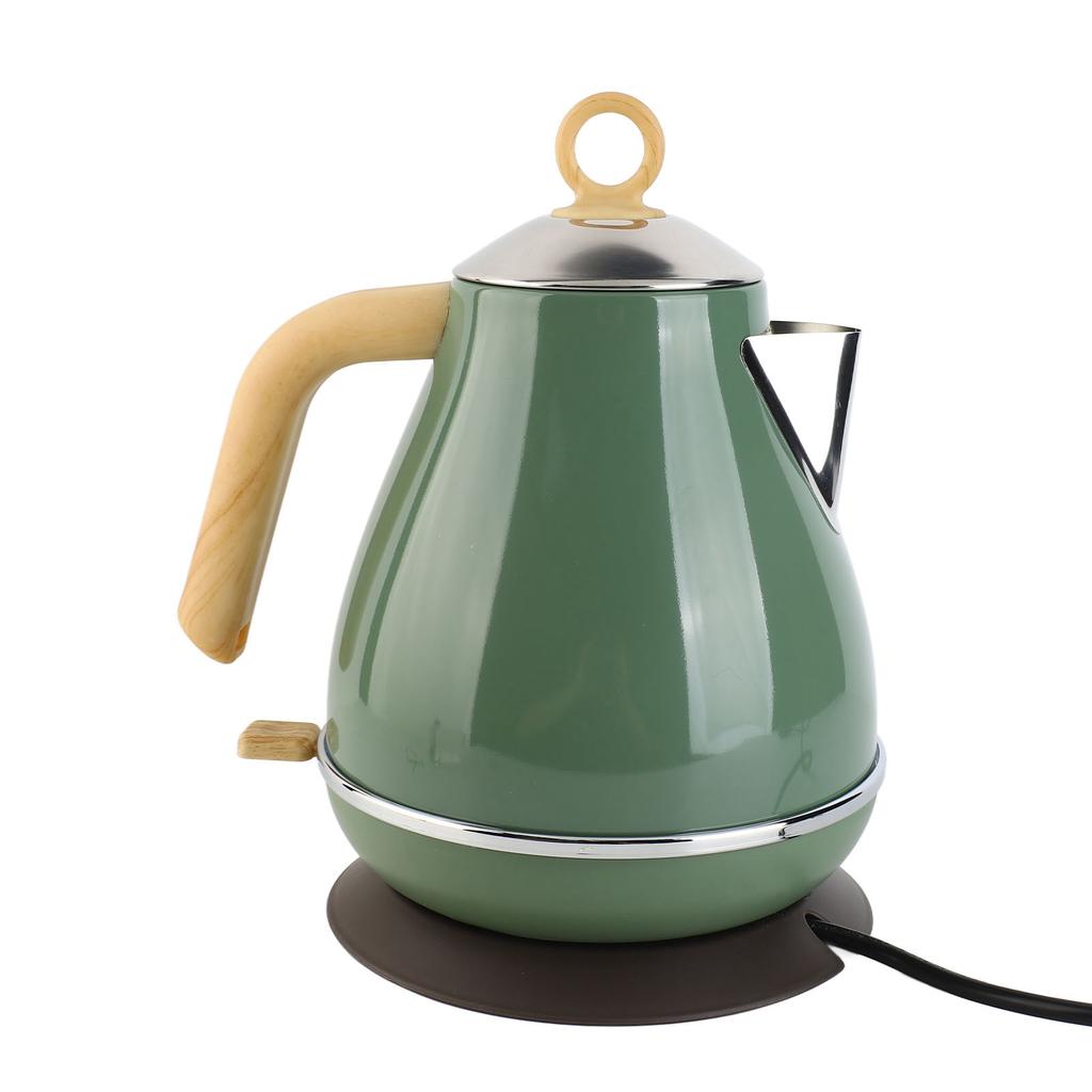 1.7L Electric Kettle Retro Wood Grain Dry Boil Protection Home Electric Kettle with Temperature