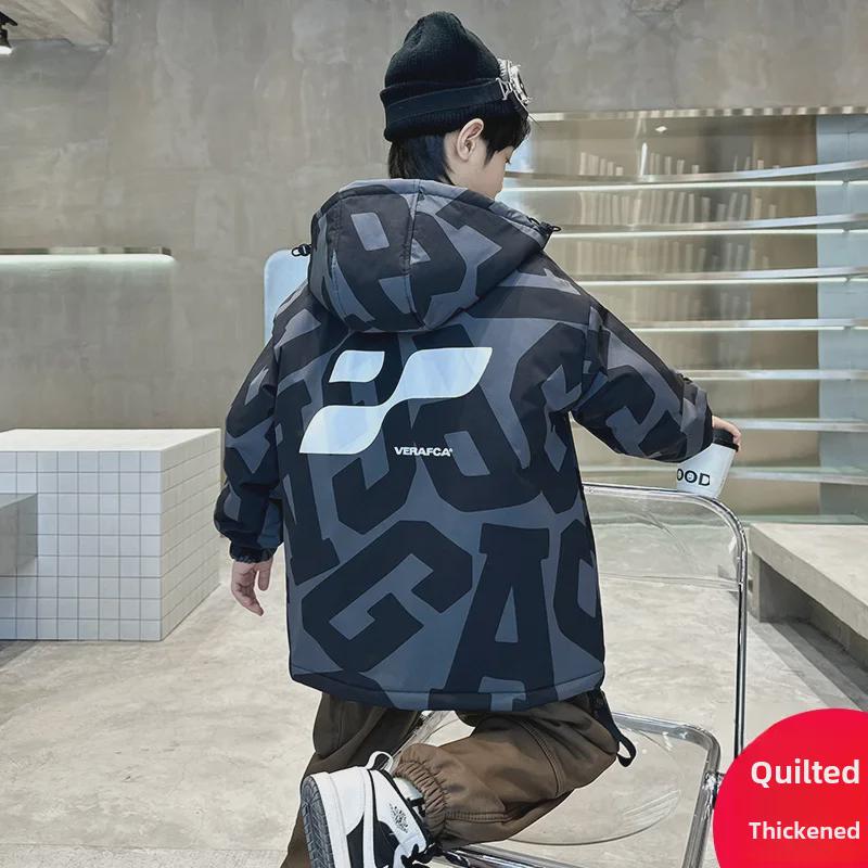 Стеганые зимние куртки для мальчиков 2023 года: Модные, толстые и теплые для детей