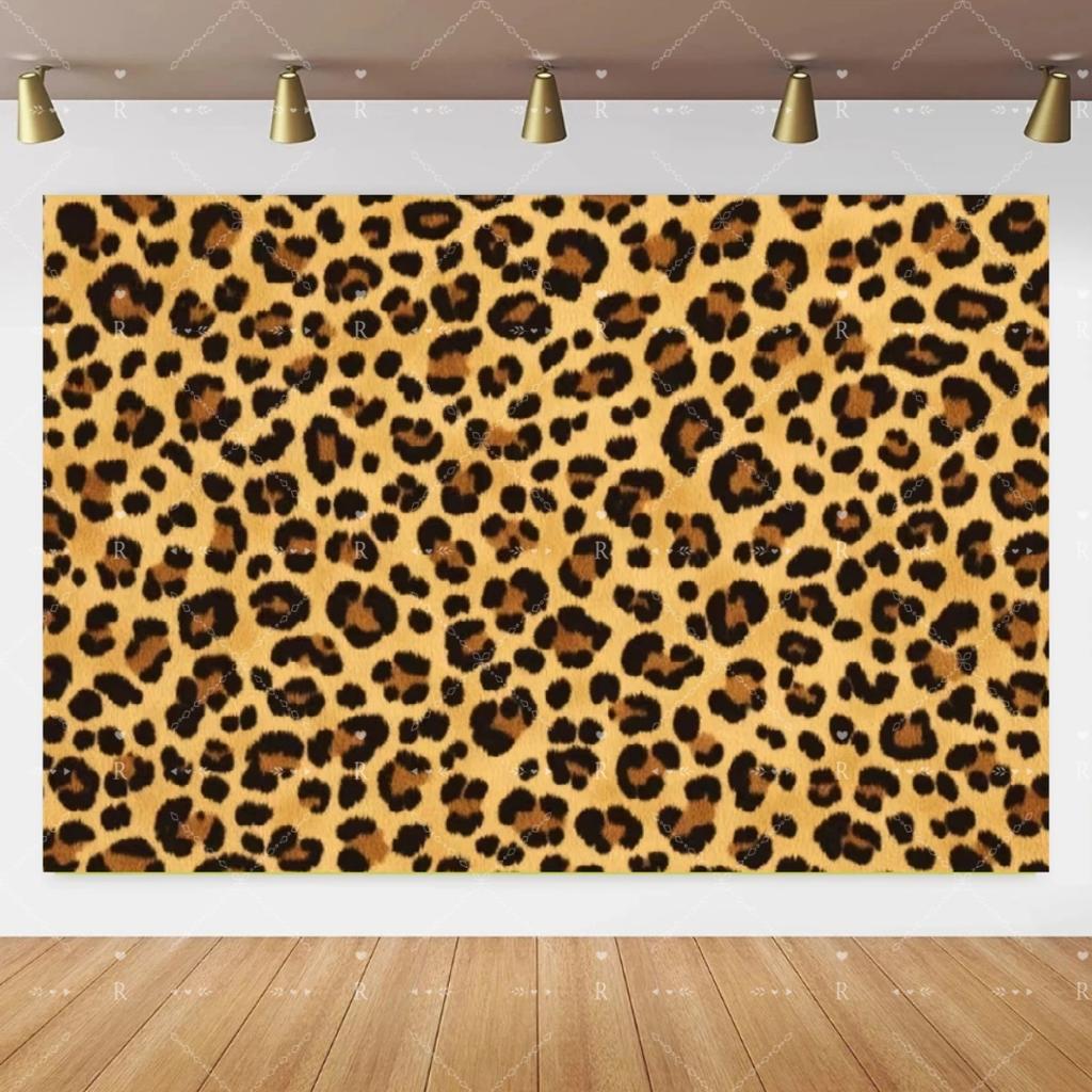 Pink Cherry Leopard Theme Birthday Party Decoration Plate Cup Balloon Banner Sexy Women Girls Shiny Photography Background Gifts
