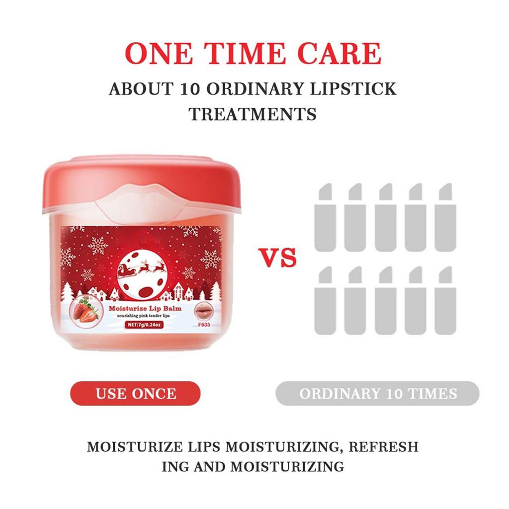 Рождественская осенне-зимняя помада для губ, крем для губ, улучшенный вазелин, защитное средство для кожи, дорожный размер 7 г
