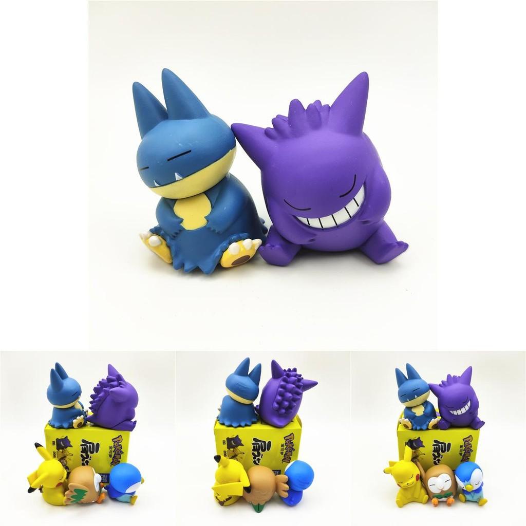 Adorable Pvc Pikachu And Snorlax Figurines Shoulder To Shoulder Anime Toy Set