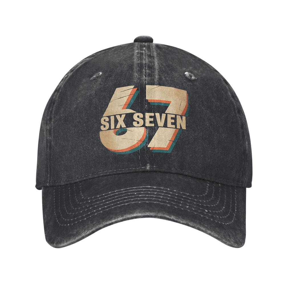 Unisex I was 6 Now Im 7 Six Seven 7 67 Funny Cap Wear Baseball Caps Vintage Snapback Hat Adjustable