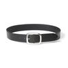 Halden (W) Wide Silver Buckle Fake Leather Belt (T030_black)