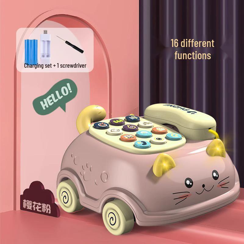 Двуязычный англо-китайский образовательный игрушечный телефон-кошка для детей